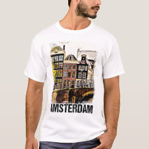 T-shirt Amsterdam City Streets Art Vintage voyage