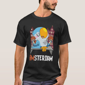 T-shirt Amsterdam Parakeet Mushroom Holland The Netherland
