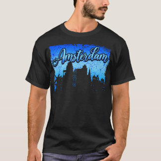 T-shirt Amsterdam Pays-Bas Holland City Skyline 3