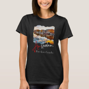 T-shirt Amsterdam Pays-Bas Souvenir Premium