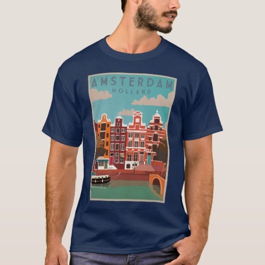T-shirt Amsterdam ville (Devant)