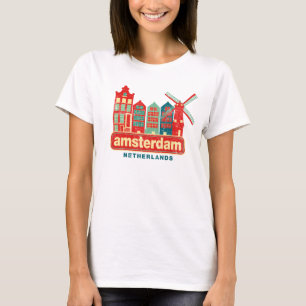T-shirt Amsterdam vintage Pays-Bas