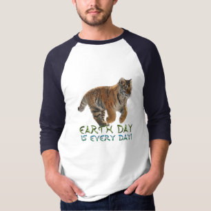 T-shirt Amur Tiger Cub Jour des terres Art Wildlife Shirt