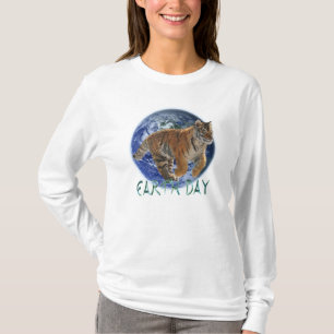 T-shirt Amur Tiger Cub & Planet Jour des terres Wildlife S