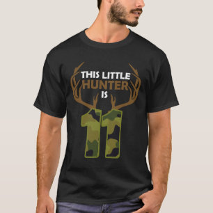 T-shirt Amusant 11e anniversaire 11 ans Deer Hunter Cadeau