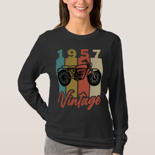 T-shirt Amusant 1957 Année de naissance Vintage Retro Moto