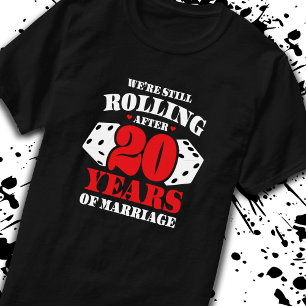 T-shirt Amusant 20e anniversaire Couples mariés 20 ans