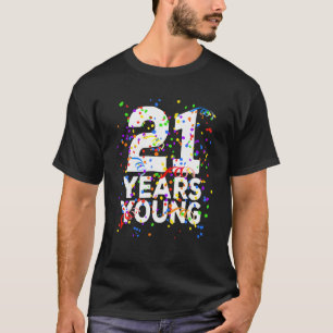 T-shirt Amusant 21 Ans Jeune Joyeux 21E Anniversaire Pour 
