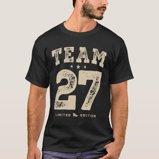 T-shirt Amusant 27e anniversaire âge 27 ans (Devant)