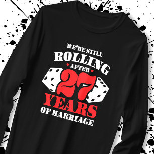 T-shirt Amusant 27ème anniversaire couples mariés 27 ans