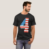 T-shirt Amusant 4e anniversaire US américain Drapeau 4 jui (Devant entier)