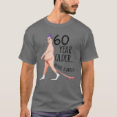 T-shirt Amusant 60 Ans 60E Anniversaire Fête Née En 1966 (Devant)