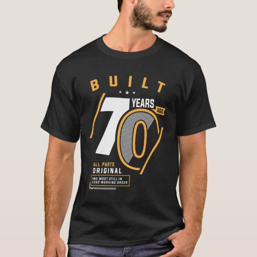 T-shirt Amusant 70e anniversaire Âge de 70 ans (Devant)