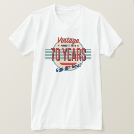 T-shirt Amusant 70e anniversaire Vieux mode (Design devant)