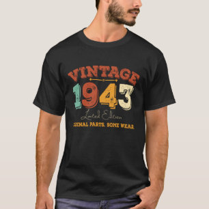 T-shirt Amusant 82 ans 1943 Vintage 82e anniversaire Cadea