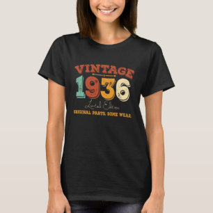 T-shirt Amusant 89 Ans 1936 Vintage 89e Anniversaire Cadea