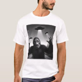 T-shirt Amusant Alien Bigfoot UFO Sasquatch Selfie avec de (Devant)