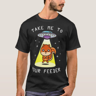 T-shirt Amusant Alien enlèvement mignon écureuil Lover cad
