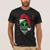 T-shirt Amusant Alien Père Noël Je Veux Croire (Devant)