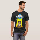 T-shirt Amusant Alien Ufo Capturer Pitbull (Devant entier)
