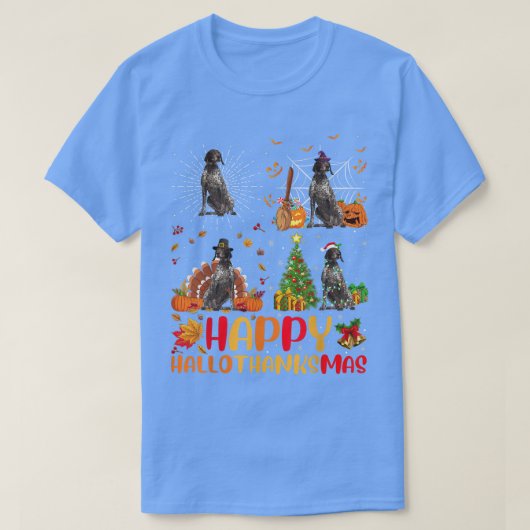 T-shirt Amusant Allemand Pointeur Raccourci Chien Happy Ha (Design devant)