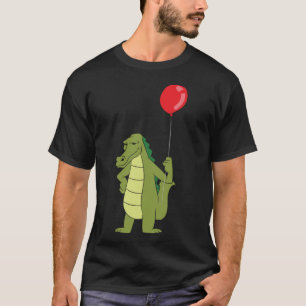 T-shirt Amusant Alligator Avec Crocodile Balloon Anniversa