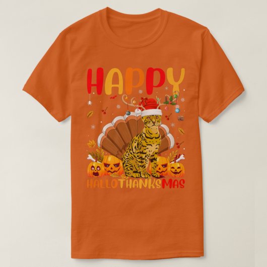 T-shirt Amusant Amoureux des chats du Bengale Happy Bengal (Design devant)