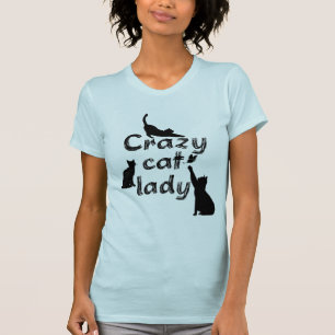 T-shirt Amusant amusant et Cool Playchs Crazy Cat Lady
