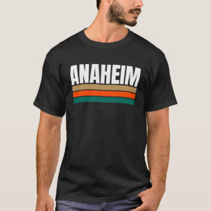 T-shirt Amusant Anaheim Brown Orange Turquoise Rétro Homet
