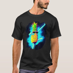 T-shirt Amusant ananas Aloha Lunettes de soleil plage Dan