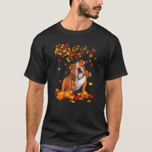 T-shirt Amusant anglais Bulldog Thanksgiving chien d'autom