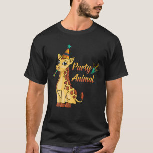 T-shirt Amusant - Animal de fête - Giraffe Anniversaire -