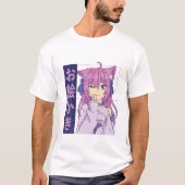 T-shirt Amusant Anime Japonais Yeux Ado Personnages fille (Devant)
