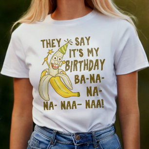 T-shirt Amusant Anniversaire Banana Cartoon Humour unique