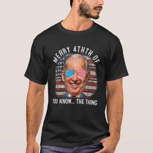 T-shirt Amusant Anti Joe Biden Confus Joyeux 4E De Y (Devant)