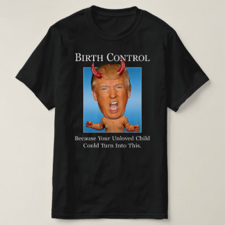 T-shirt Amusant Anti Trump Man Baby Devil Contrôle des nai