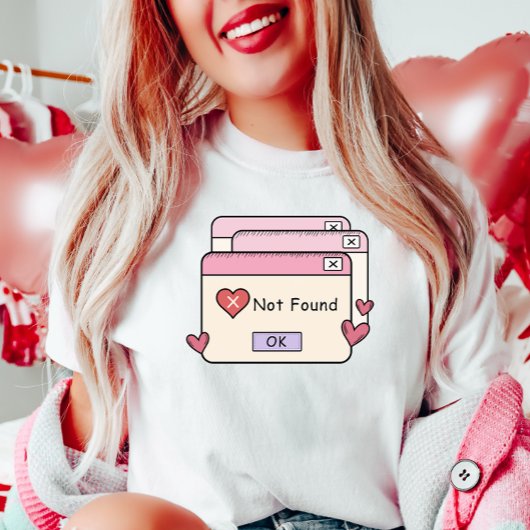 T-shirt Amusant anti-Valentin, Erreur Amour introuvable