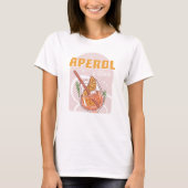 T-shirt Amusant Aperol Girly Cocktail Summer Party Rose (Devant)