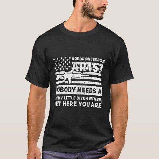 T-shirt Amusant Ar-15 American 2E Amendements Droits Des A (Devant)