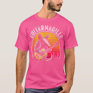 T-shirt Amusant Armadillo Guitare Pun Guitarmadillo Arme A