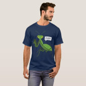 T-shirt Amusant athée priant Mantis Bug Religion (Devant entier)