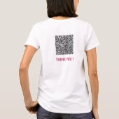 T-shirt amusant avec vos QR Code Scan Info (Dos)