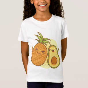 T-Shirt Amusant Avocado Ananas Best Friends BFF Kawaii