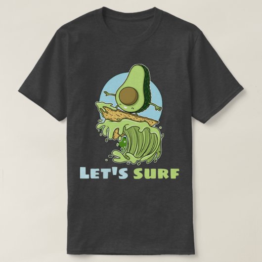 T-shirt Amusant Avocado Surf 4 1 (Design devant)