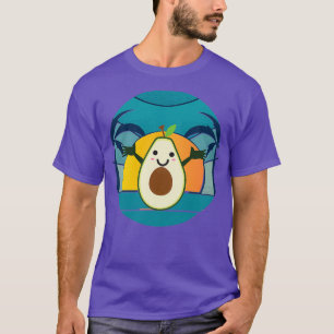 T-shirt Amusant Avocado Surf Letx27s Go Surf