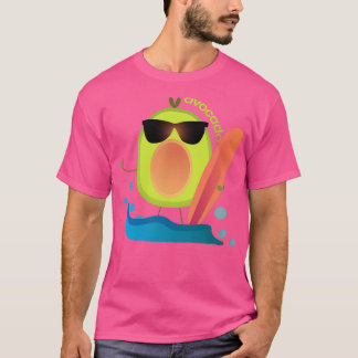 T-shirt Amusant Avocado Surfing Cute Funny Avocado