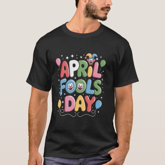 T-shirt Amusant Avril Fools Day Clown Plaisanterie Pour Le (Devant)