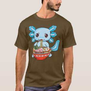 T-shirt Amusant Axolotl Ramen nouilles mignonnes Anime Boy