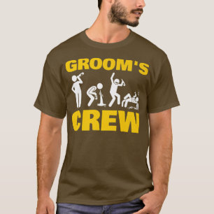 T-shirt Amusant Bachelor Party Grooms Crew Stag Mariage Pa