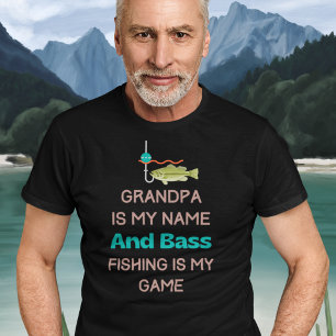 T-shirt Amusant Bass Fishing Grand-pa